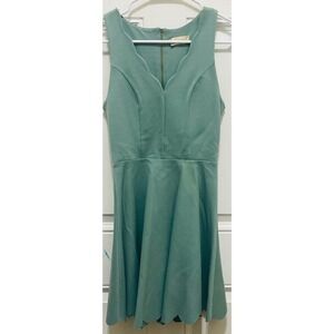 Altar'd State Fit & Flare Dress Scalloped‎ Hem V-Neck Sleeveless easter size xs
